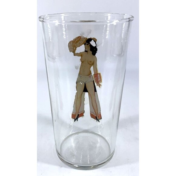 Peekaboo Bar Glass 1940s Girls in Asian Nude FLAW - Picture 5 of 8